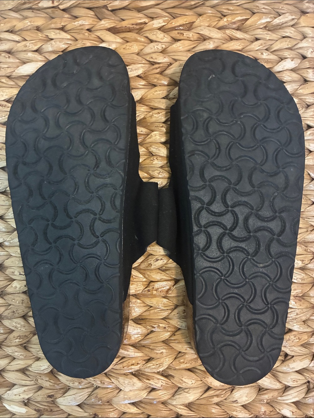 Skechers Black Double Buckle Luxe Foam Slide Sandals - Picture 6 of 7